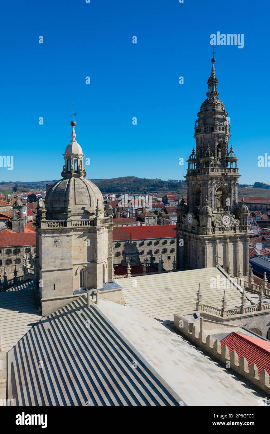 Santiago de Compostela, Galicia. Spain. February 5, 2023. View of