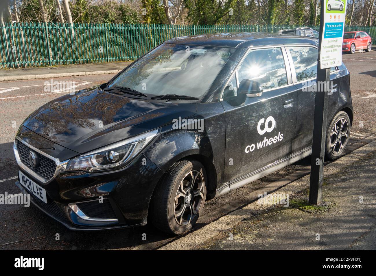 Co Wheels car sharing vehicle parked in a street in Newcastle upon Tyne