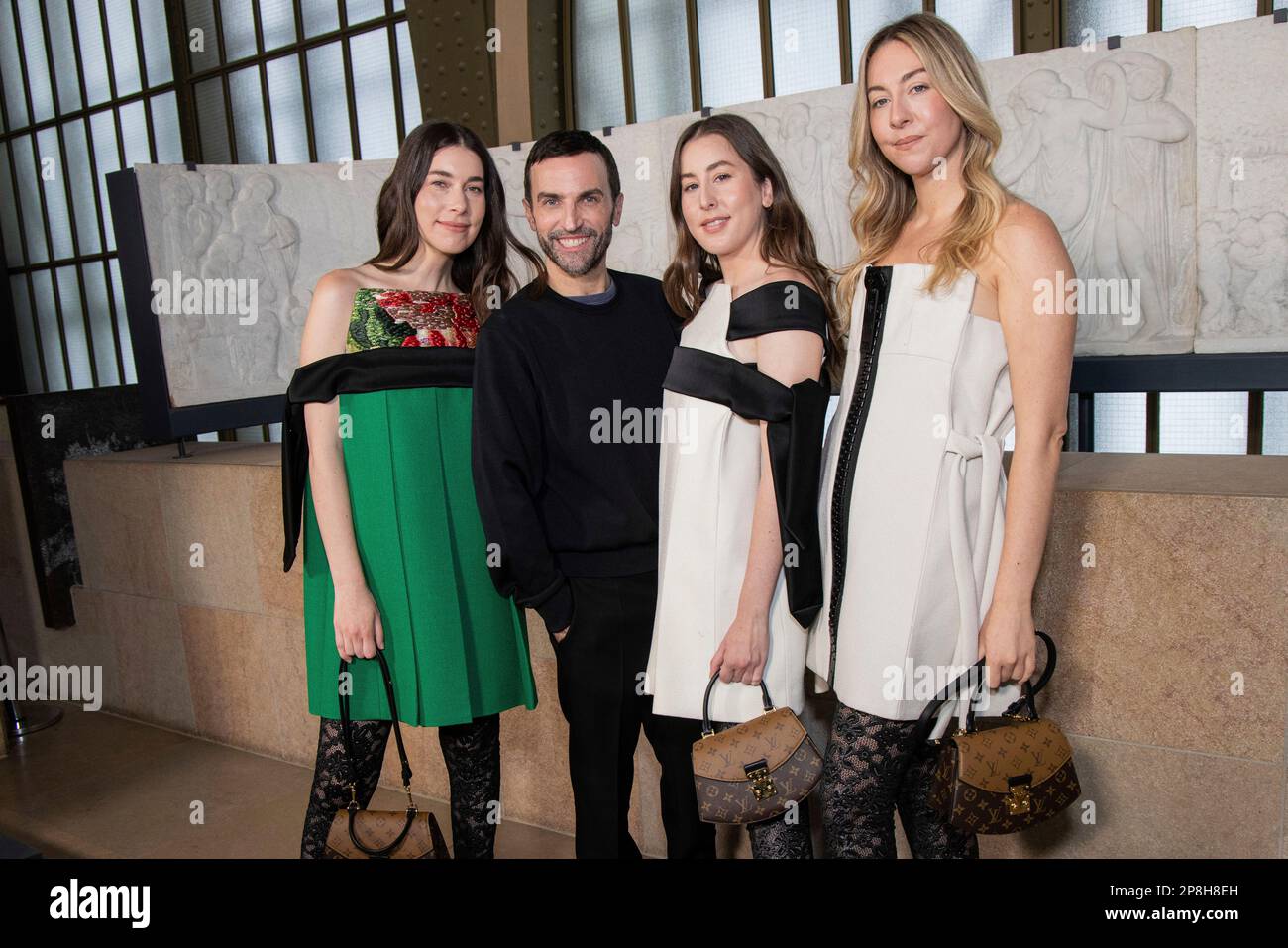 Alana Haim, Danielle Haim, Este Haim and designer Nicolas
