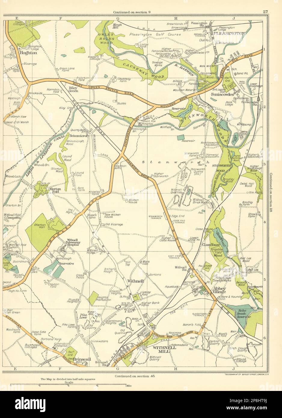 LANCASHIRE Hoghton Causeway Wood Brinscall Withnell Mill Abbey Village