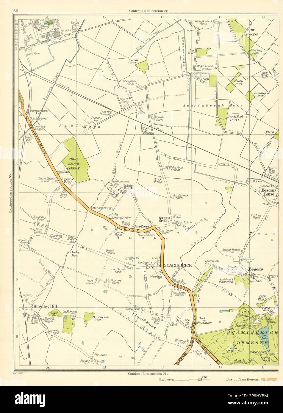 LANCS Scarisbrick High Brows Covert Bescar Lane Black Moss Snape Green