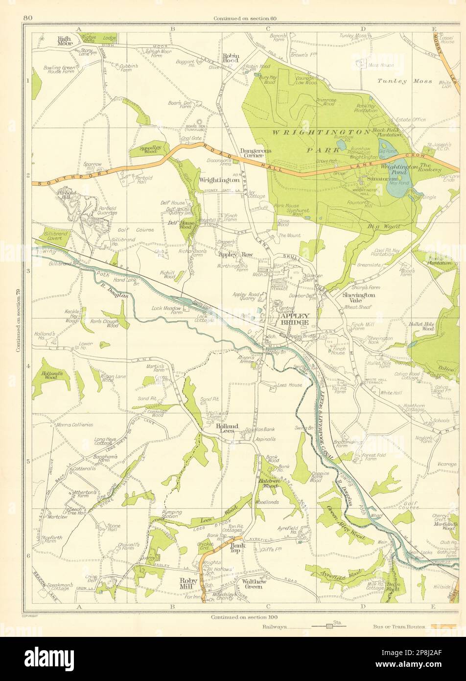 LANCS Wrightington Park Appley Bridge Roby Mill Bank Top Wathew Green