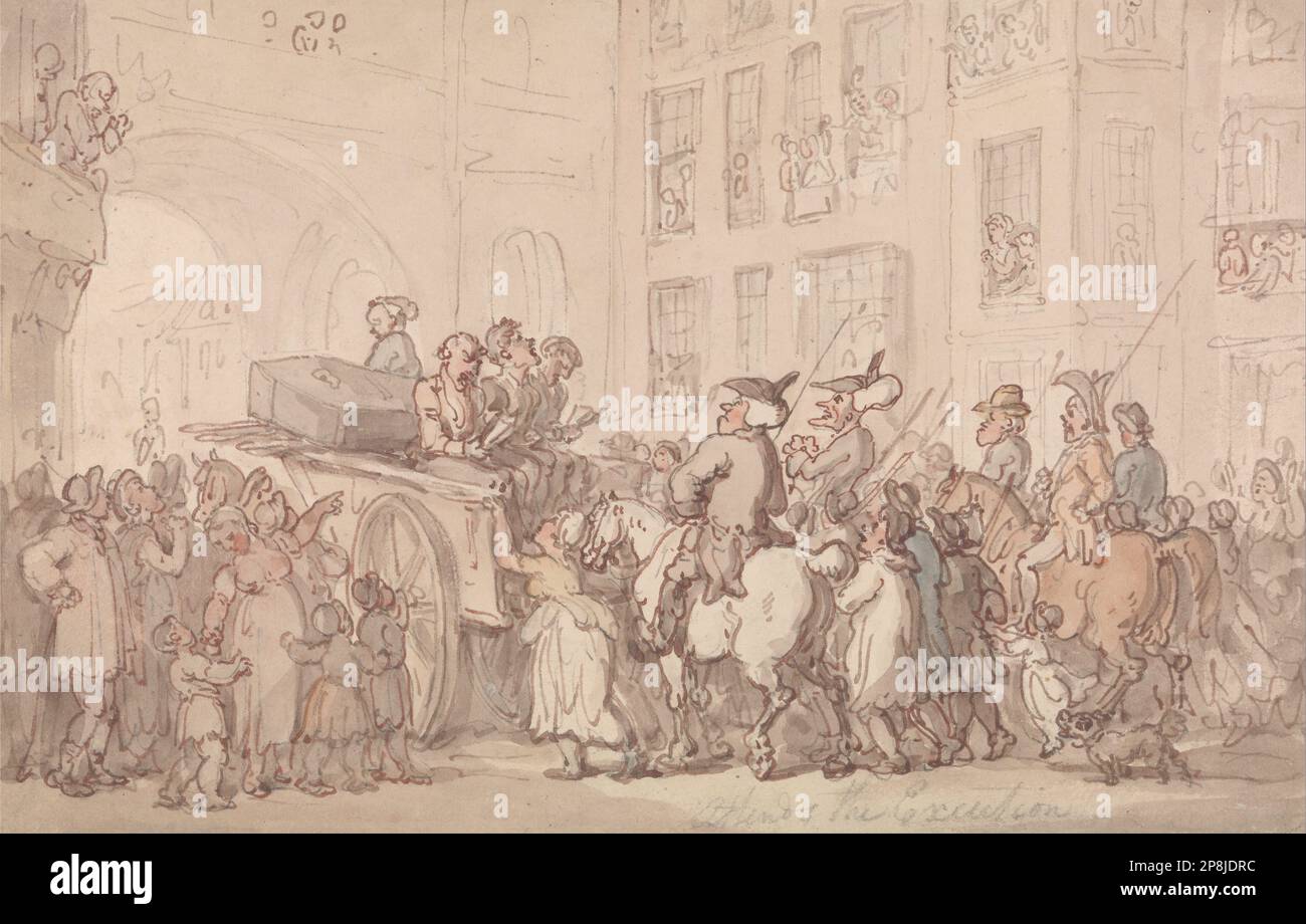 Dr. Syntax Attends the Execution 1820 by Thomas Rowlandson Stock Photo
