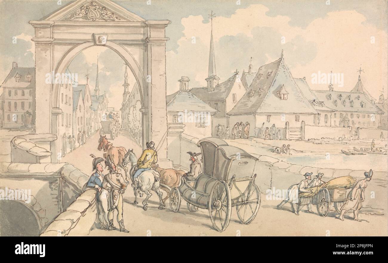 Limbourg, Belgium between 1791 and 1792 by Thomas Rowlandson Stock Photo