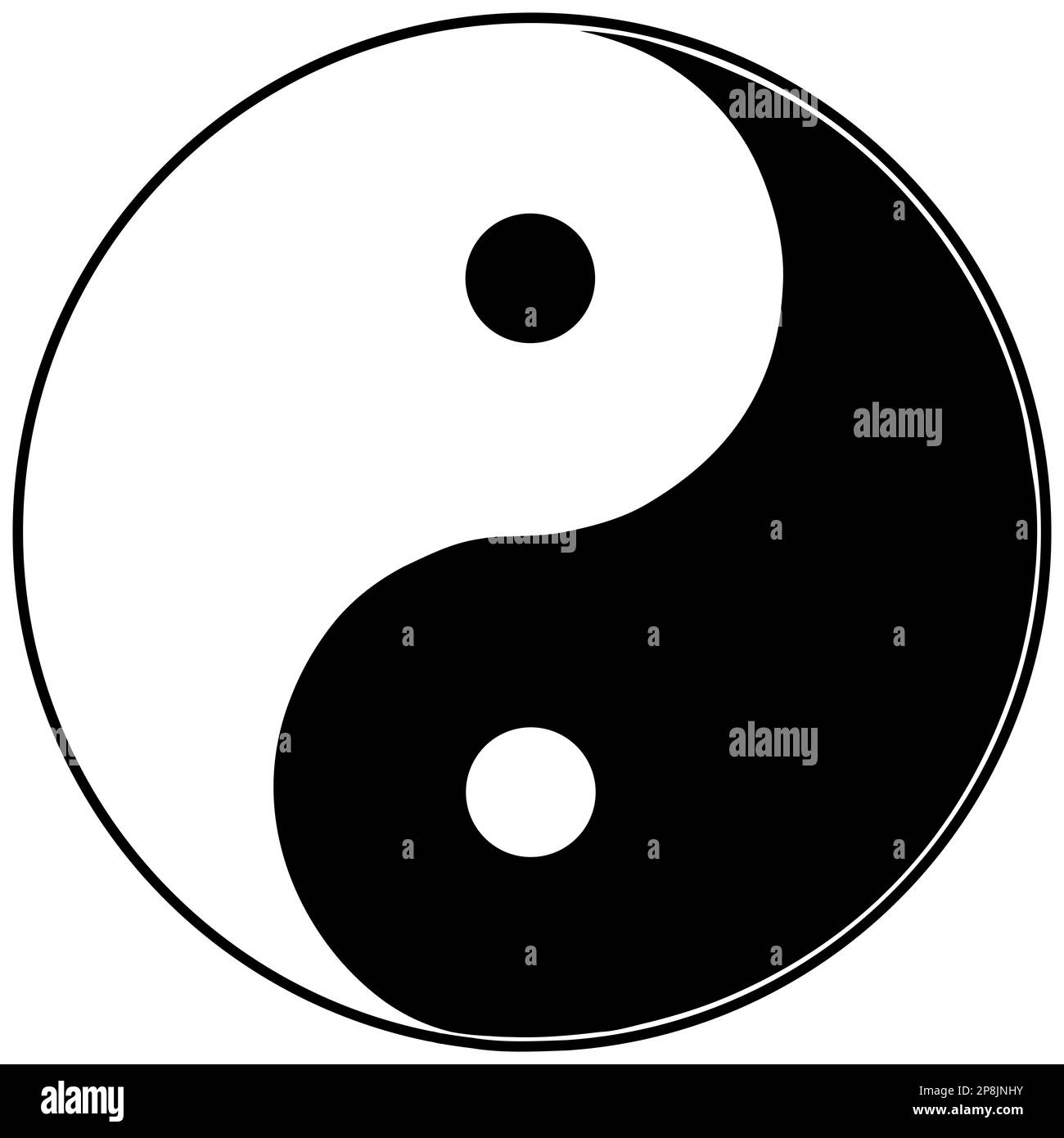 Yin and yang symbol Stock Photo