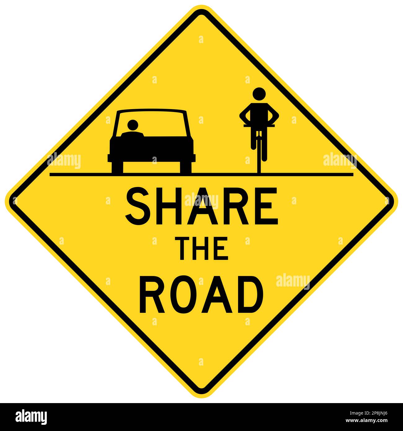 Share the road sign Stock Photo
