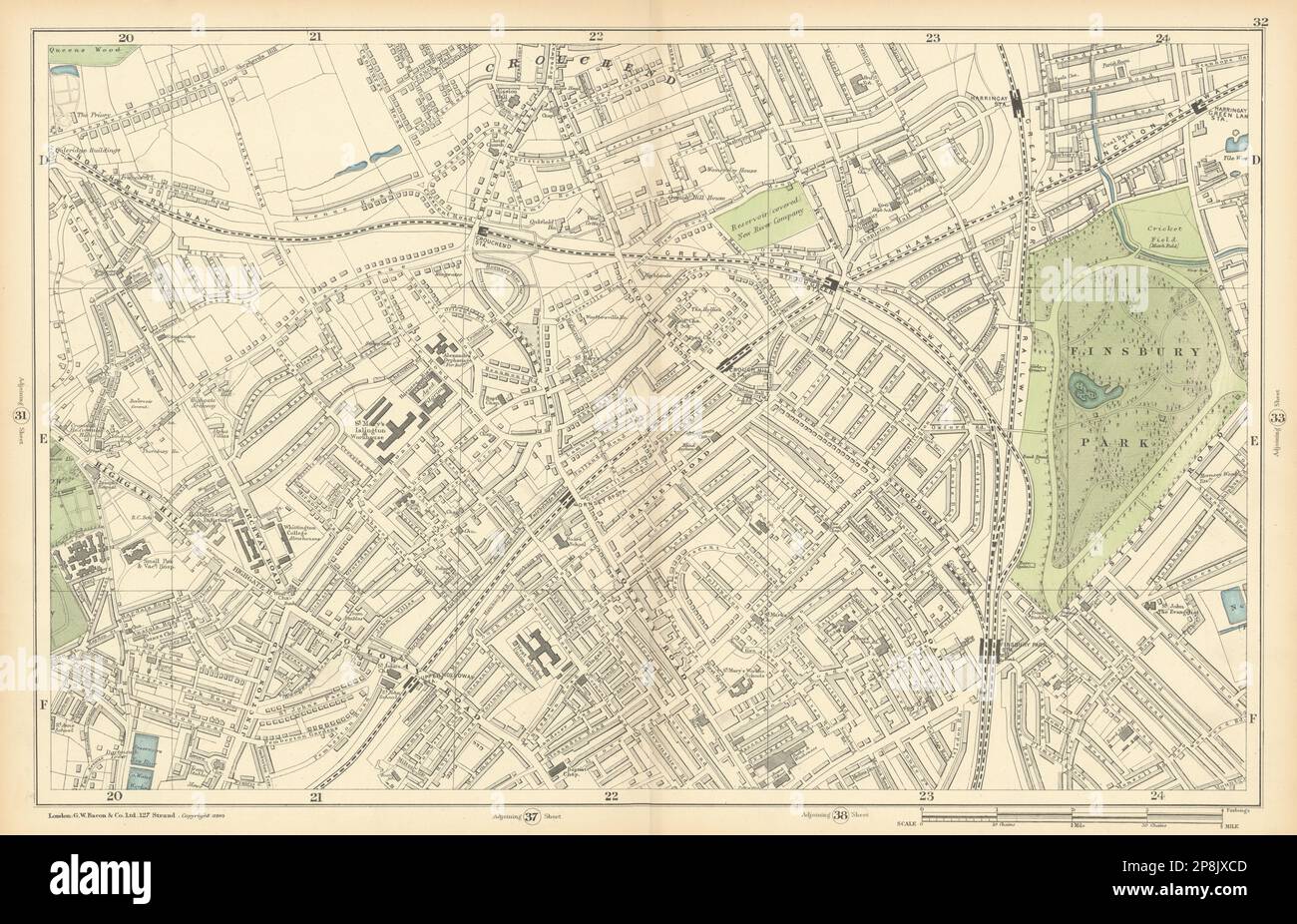 FINSBURY PARK Crouch End Stroud Green Highgate Archway Harringay 1900