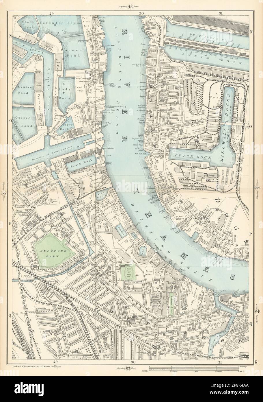 MILLWALL DEPTFORD Surrey & West India Docks Isle of Dogs Canary Wharf ...