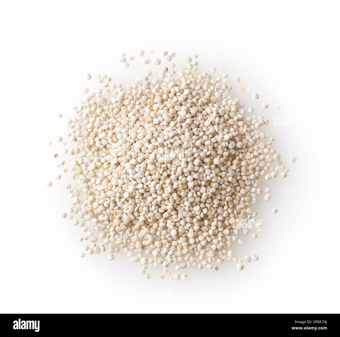 Dried white quinoa seeds isolated on white background Stock Photo Alamy