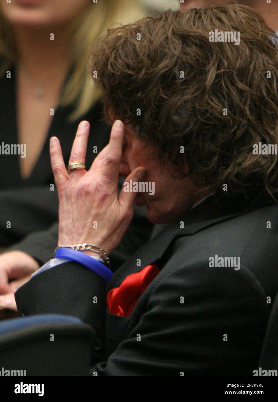 Phil Spector wipes his eye as the verdict is read his trial in Los ...