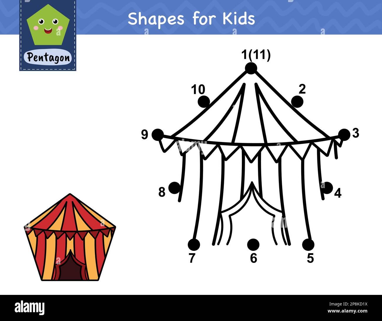 Connect the dots and draw a circus. Dot to dot number game for kids ...