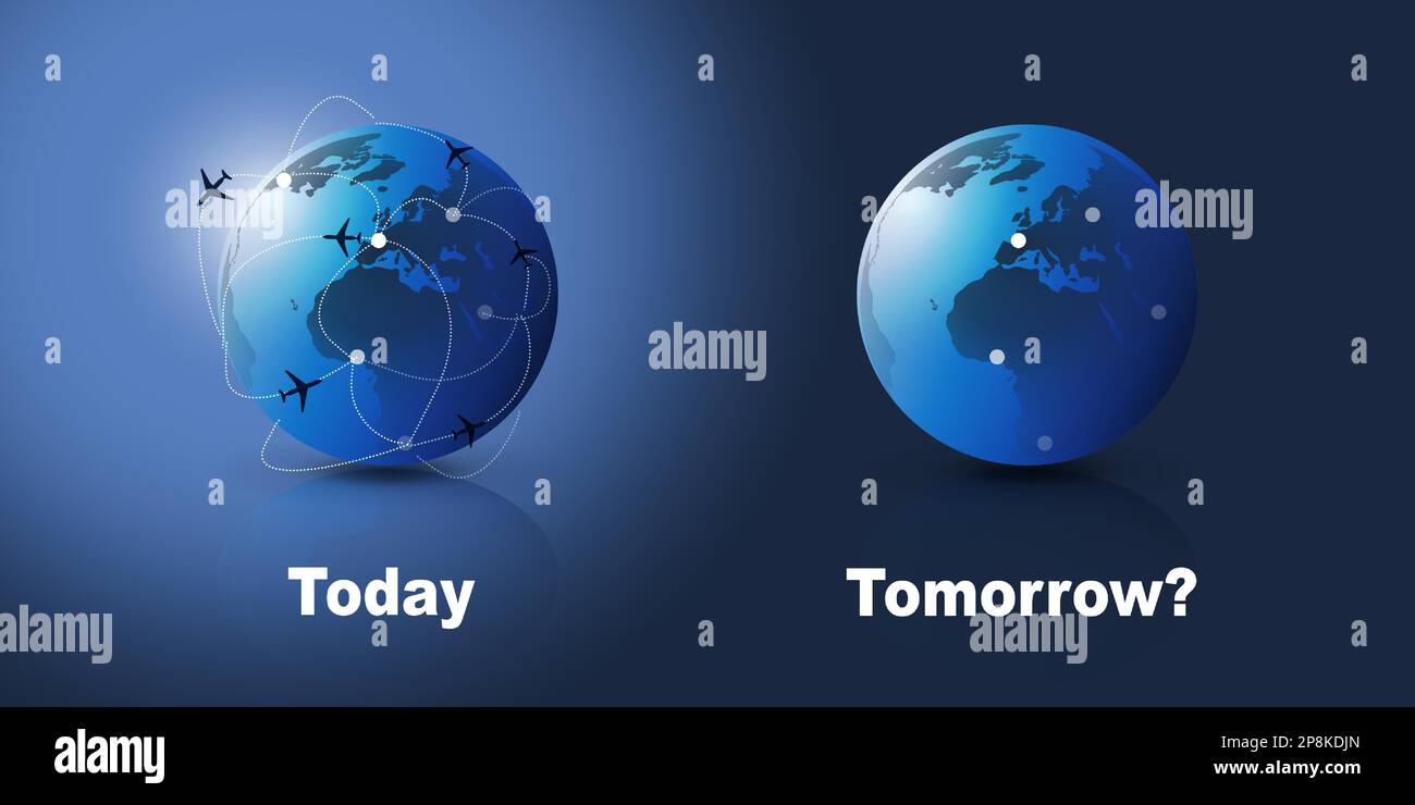 Future around the world flight hi-res stock photography and images - Alamy