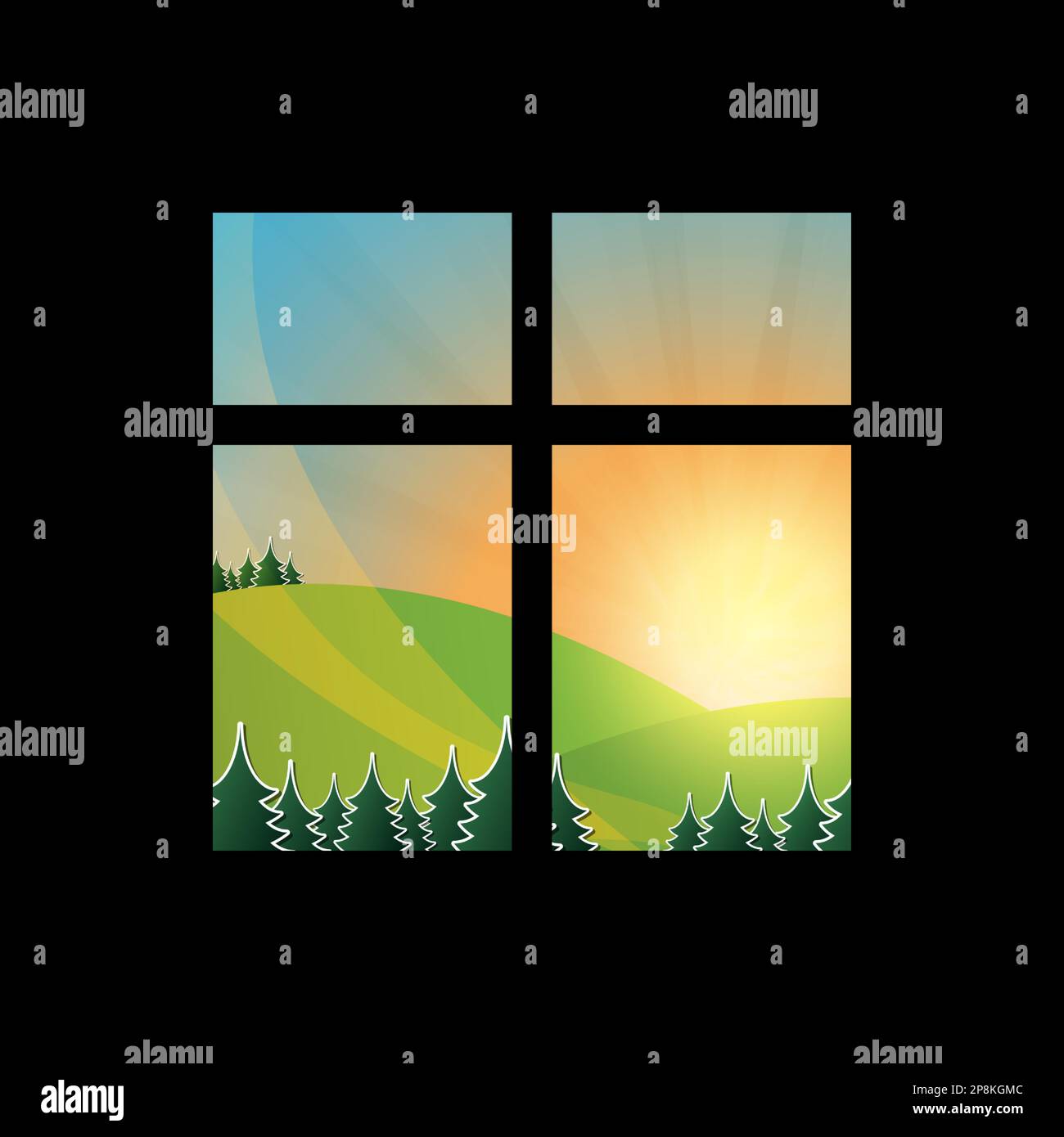 stay-at-home-looking-through-the-window-from-home-quarantine-vector
