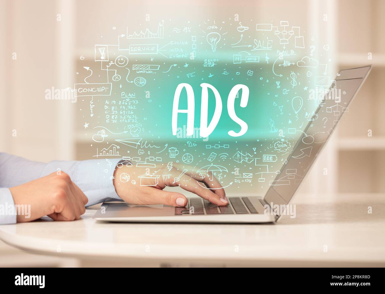 hand working on new modern computer Stock Photo - Alamy