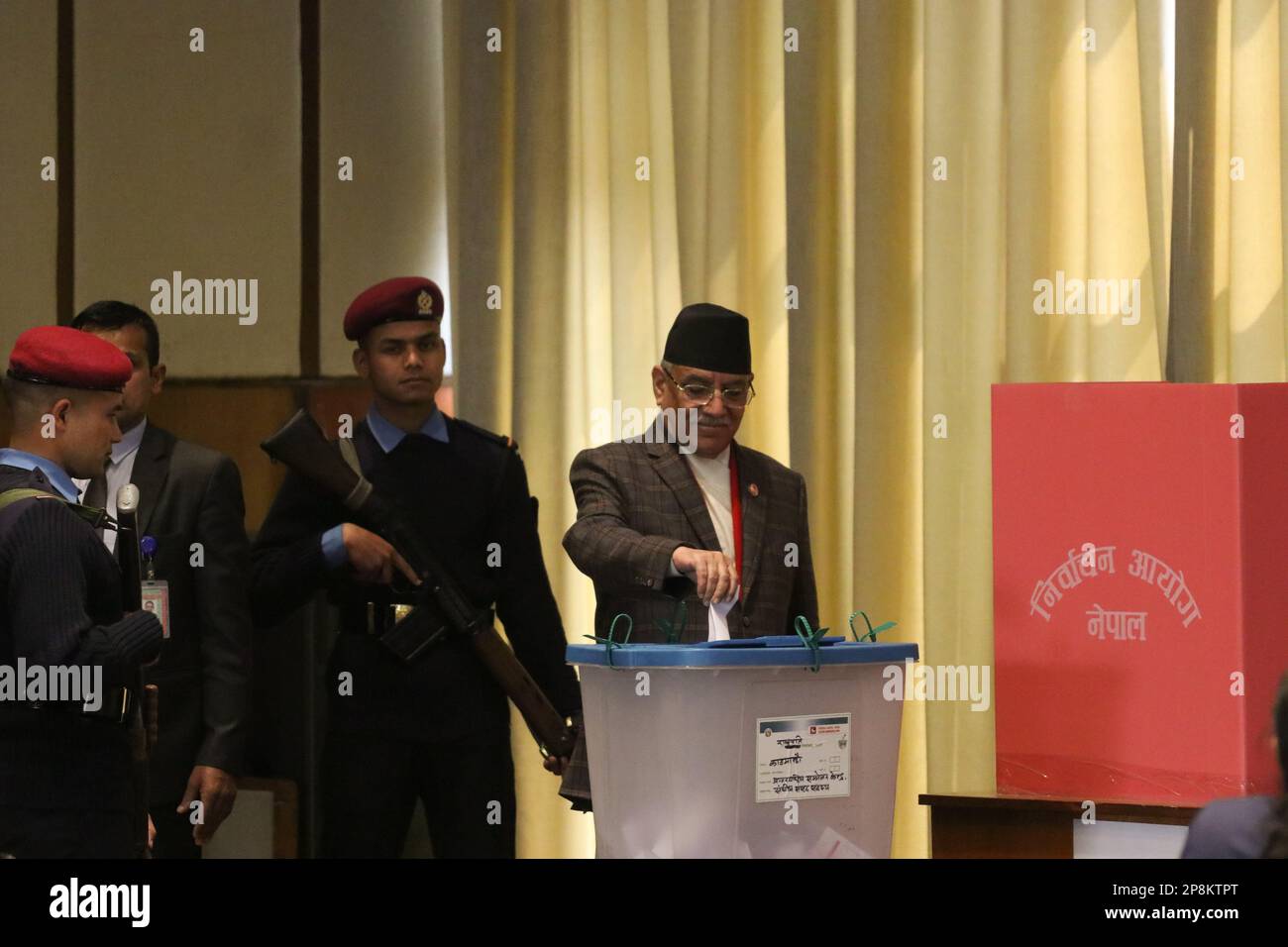 On March 9, 2023 in Kathmandu, Nepal. “Pushpa Kamal Dahal” Prime