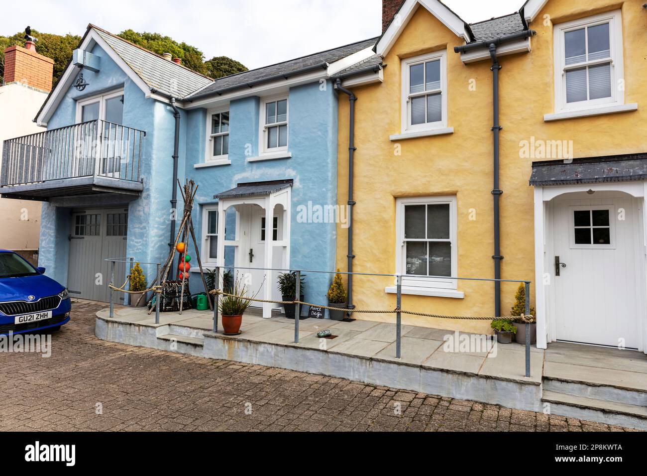 The lower town harbour of Fishguard, Pembrokeshire, Wales, UK