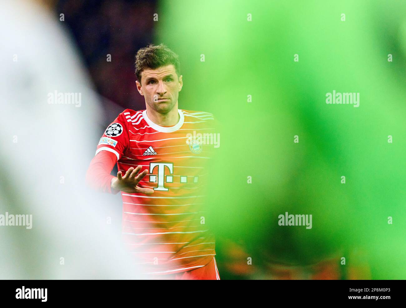 Thomas MUELLER, MÜLLER, FCB 25  in the eighth finals match   FC BAYERN MUENCHEN -  PARIS SG 2-0 of football UEFA Champions League, match  in season 2022/2023 in Paris, Mar 08, 2023.  Achtelfinale, FCB, Munich, PSG © Peter Schatz / Alamy Live News Stock Photo