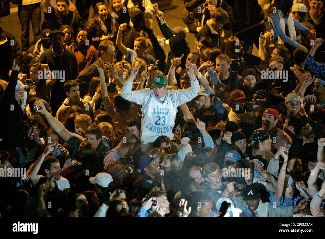 See North Carolina basketball fans pack Chapel Hill's Franklin Street after  Final Four win