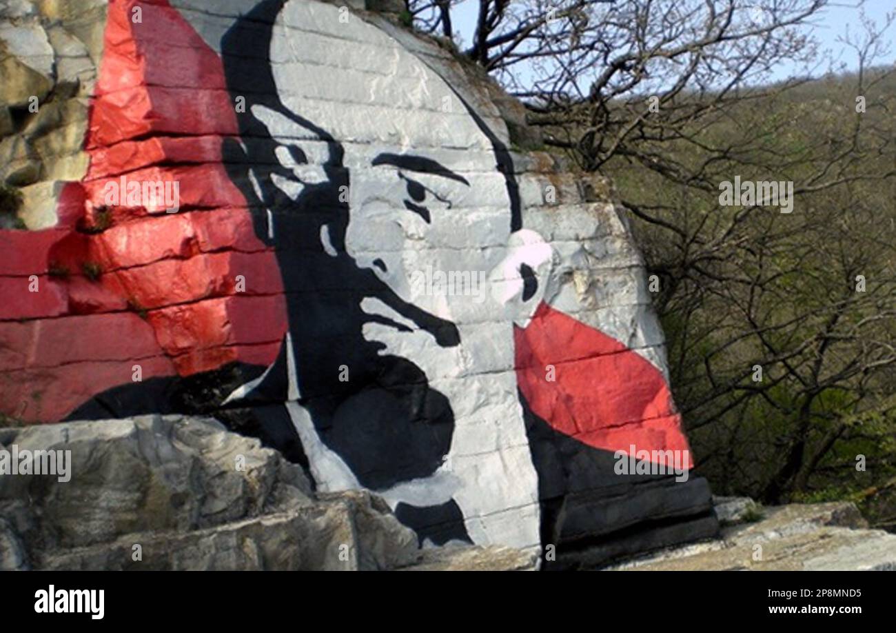FILE ** In this 2008 file photo a large painting of Vladimir Lenin 