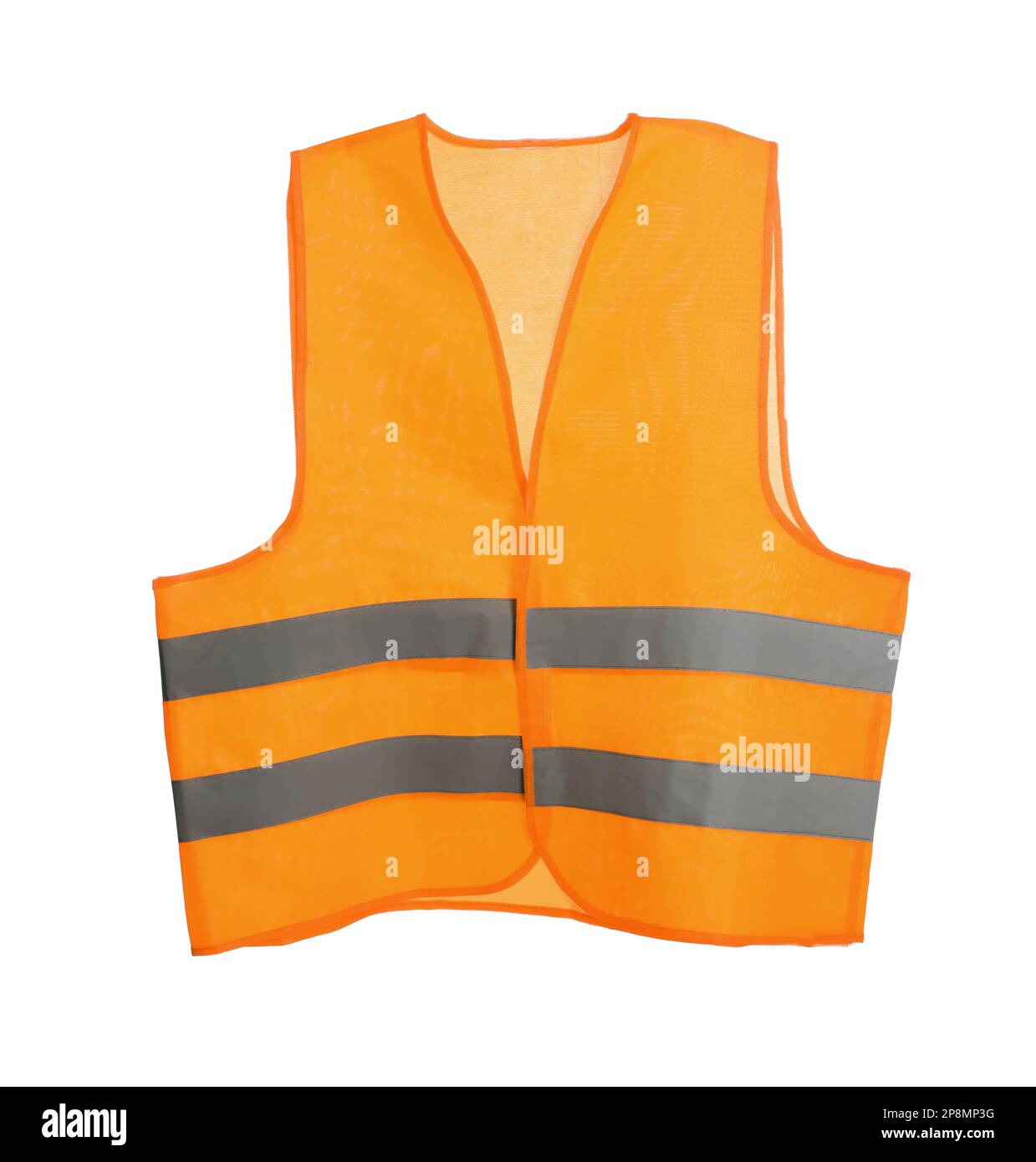 Reflective vest isolated on white. Construction tools and equipment ...