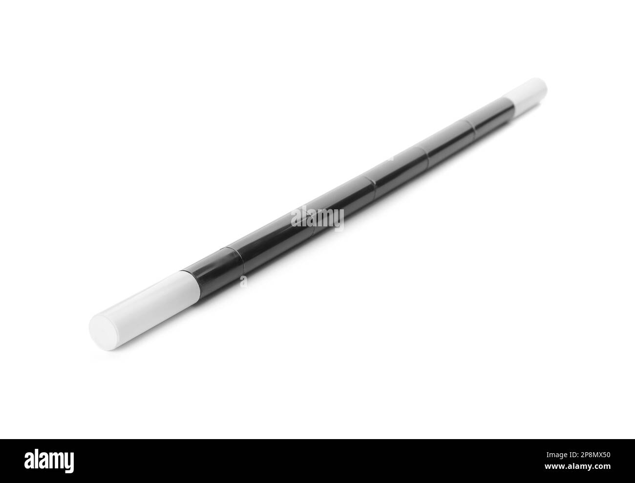 Beautiful black magic wand isolated on white Stock Photo - Alamy