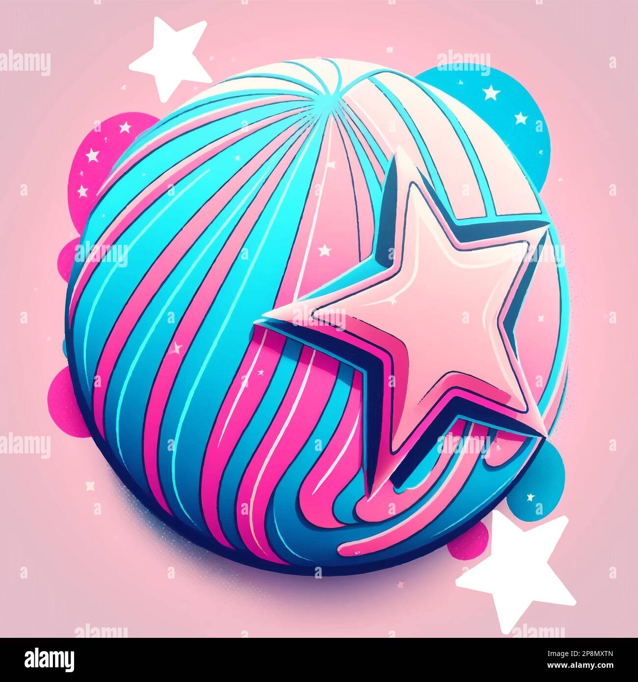 Basketball logo design for women or girls team. Vector illustration