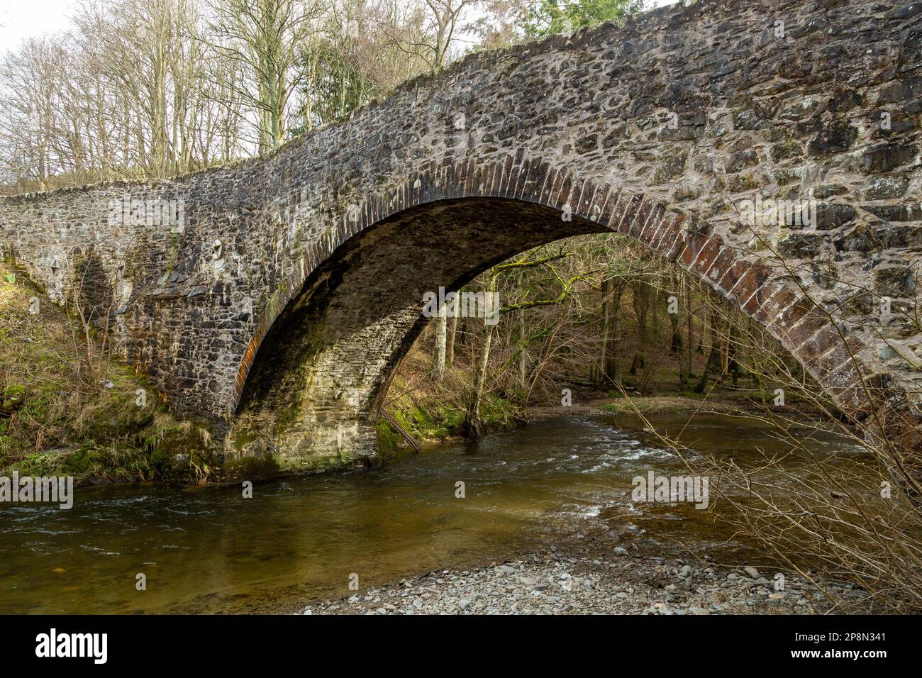 Old Manor Bridge spanning the Manor Water near Peebles in the Scottish