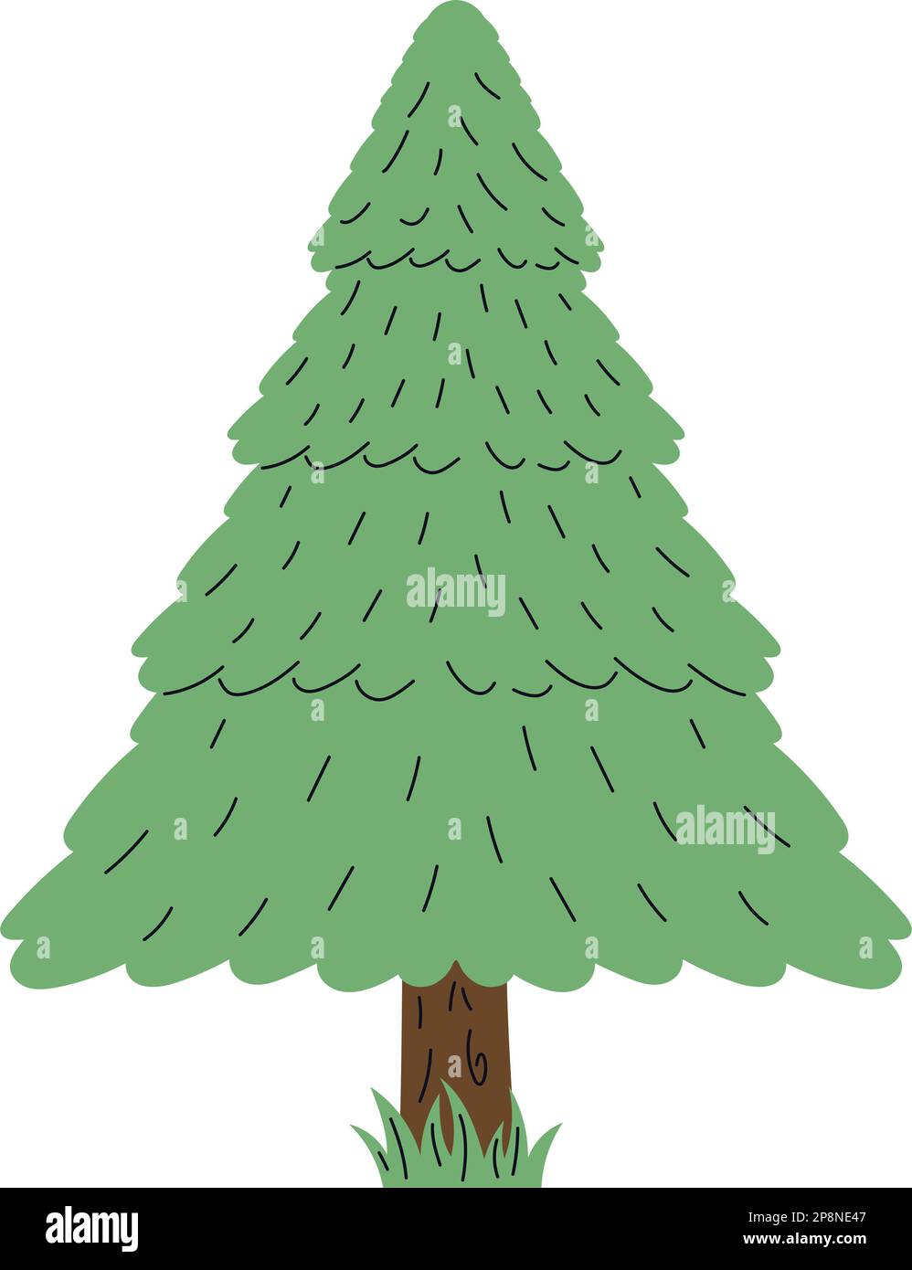 pine tree plant forest nature icon Stock Vector Image & Art - Alamy
