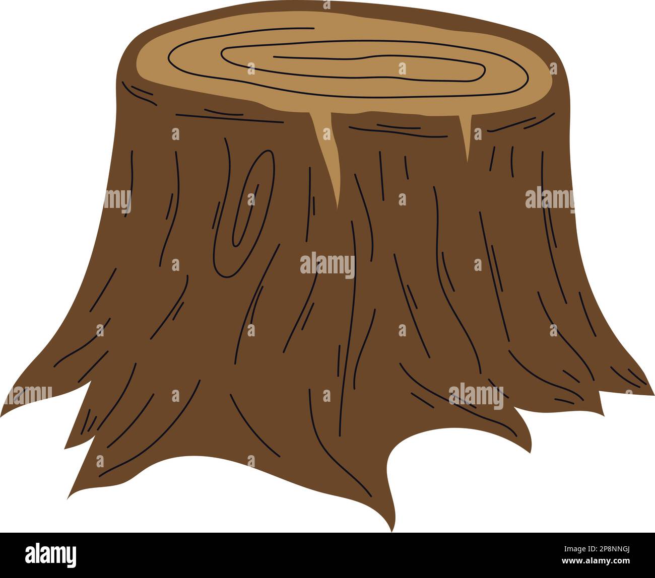 cut tree trunk nature icon Stock Vector Image & Art - Alamy