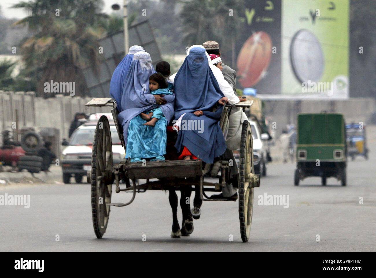 passengers-aboard-a-horse-drawn-cart-travel-in-the-city-of-jalalabad