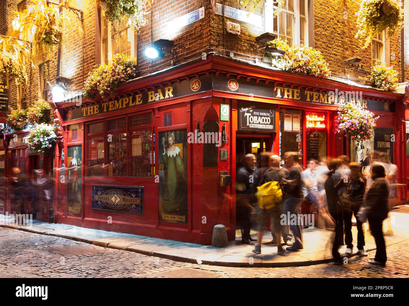 Enjoying a pint in the Temple Bar, the drinking neighborhood of Dublin