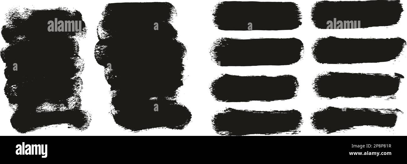Round Sponge Thick Artist Brush Short Background & Straight Lines Mix ...