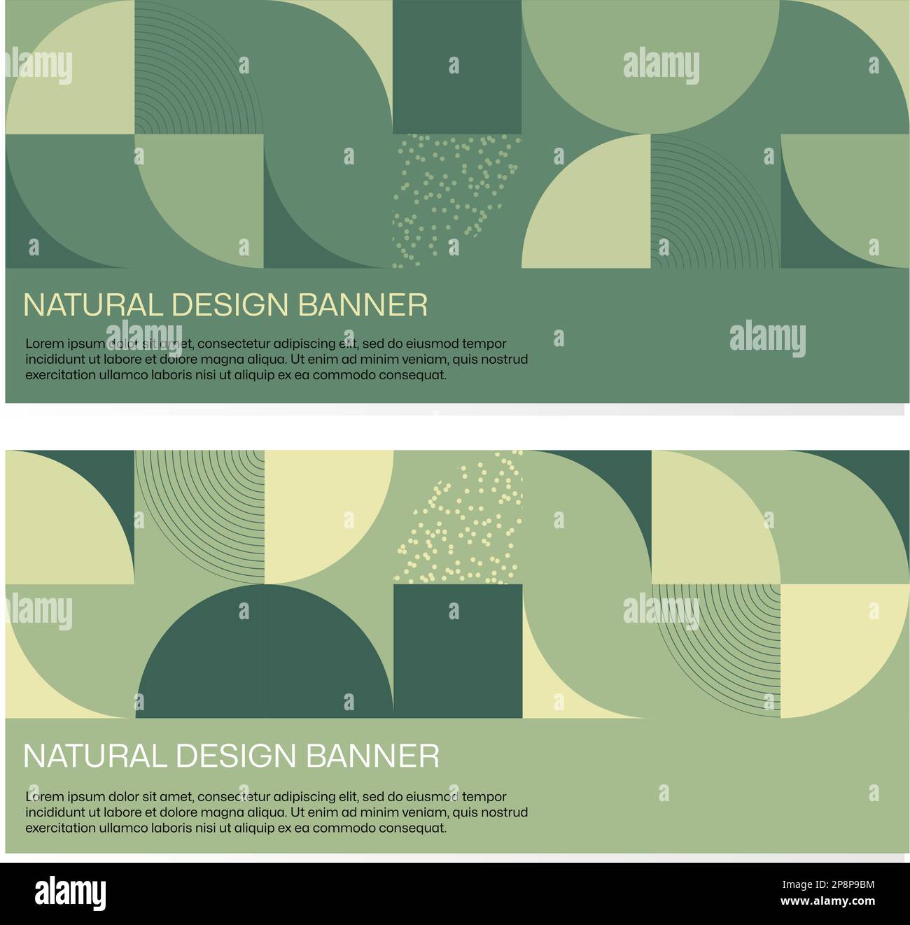 Natural banner design with drawn elements. Use for your banner, card, invitation, background or other design Stock Vector