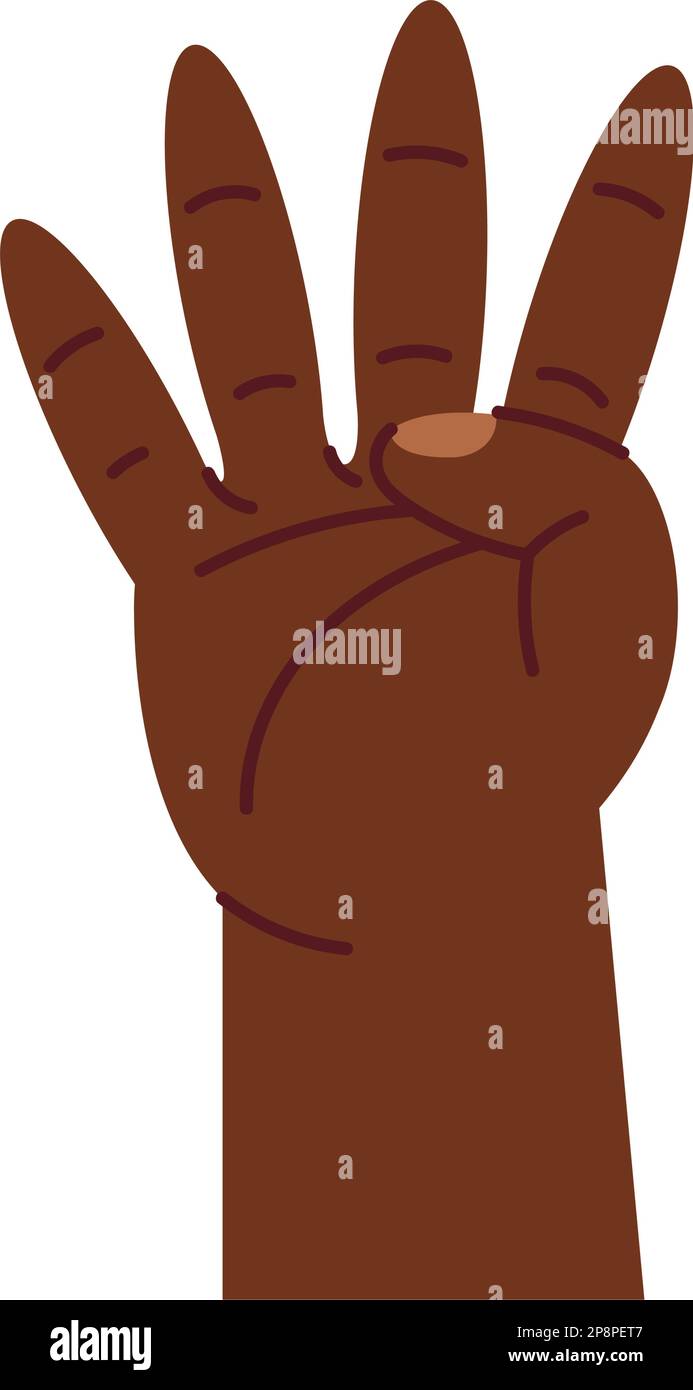 afro hand human counting icon Stock Vector Image & Art - Alamy