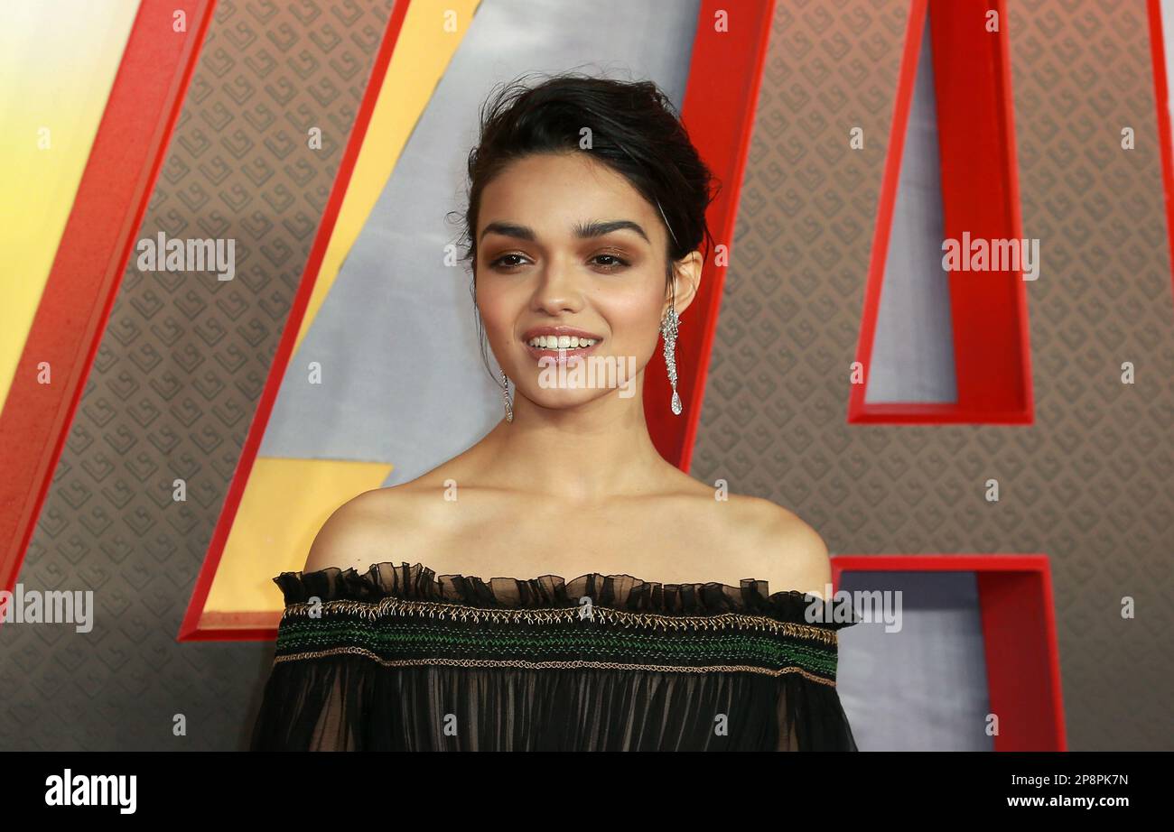 Rachel Zegler attends the UK premiere of Shazam! Fury of the Gods at