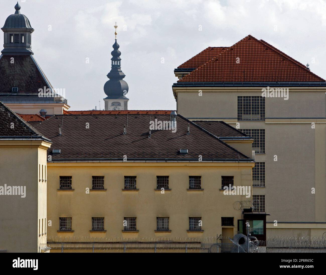 Windowless Penitentiary Exterior view of the prison in St. Poelten, Austria, where Josef Fritzl ...