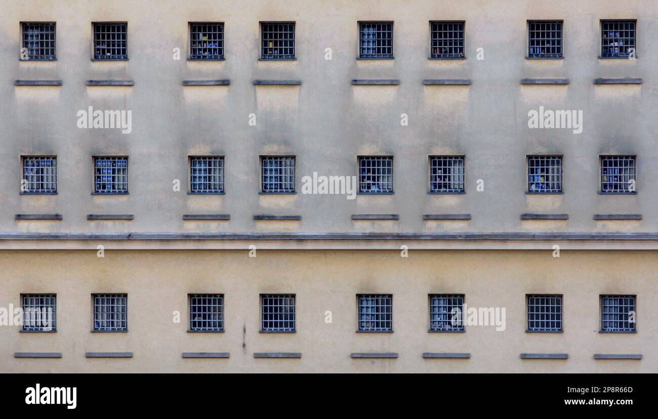 Windowless Penitentiary Exterior view of the prison in St. Poelten, Austria, where Josef Fritzl ...