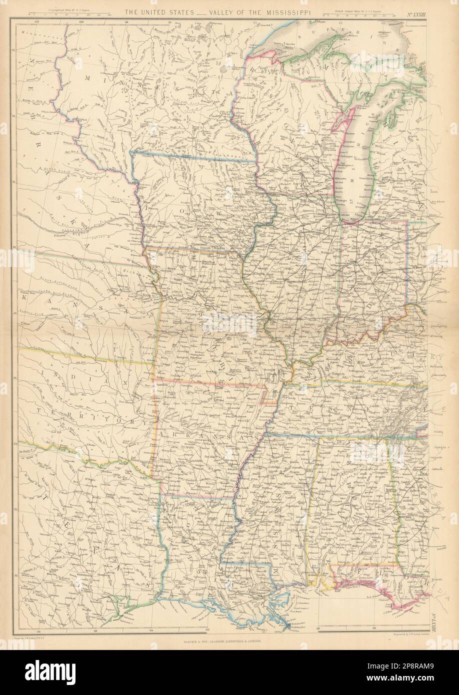 United States Valley of the Mississippi by Joseph Wilson Lowry. USA