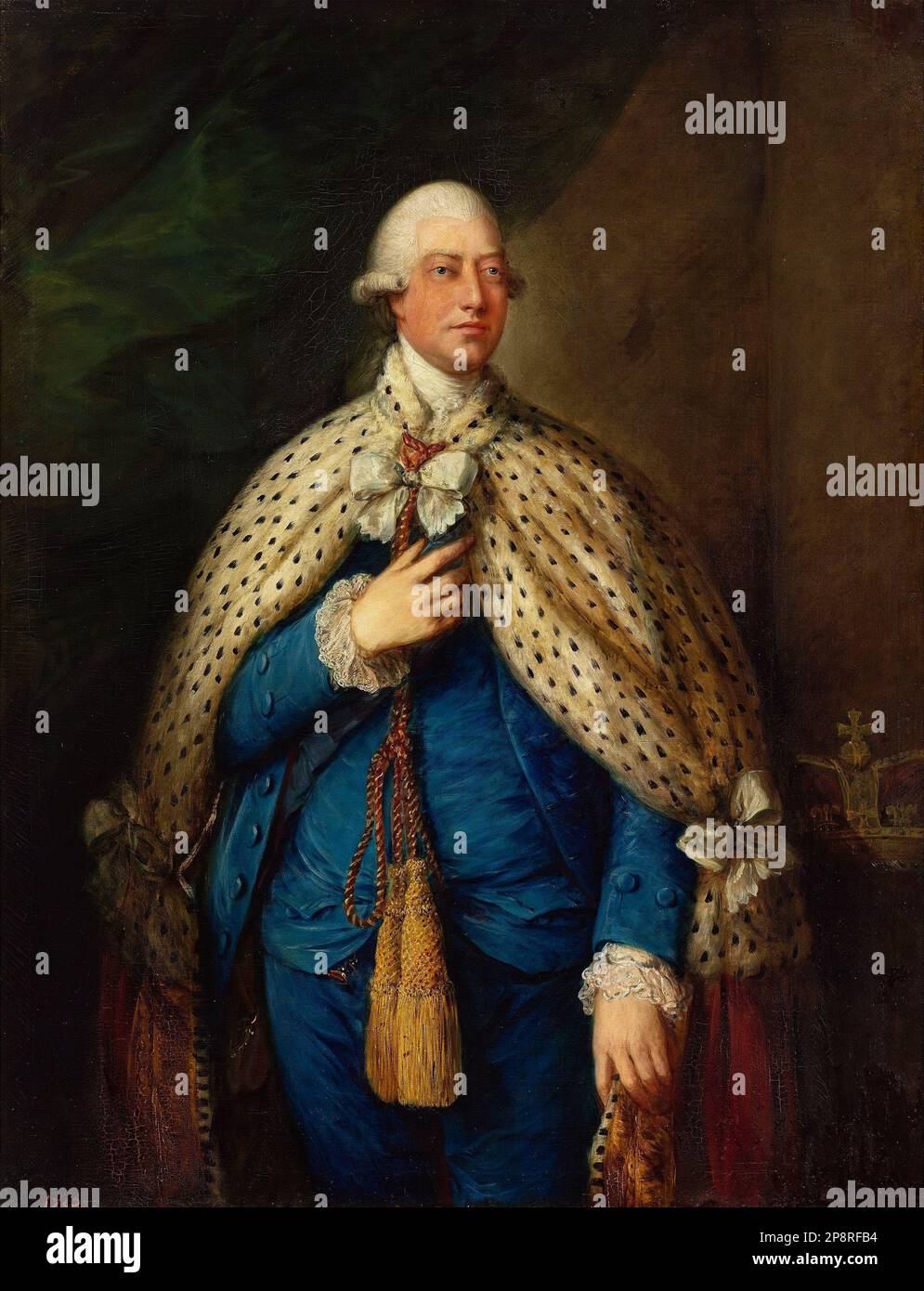 Portrait of George III of the United Kingdom in parliamentary robes 1785 by Thomas Gainsborough Stock Photo
