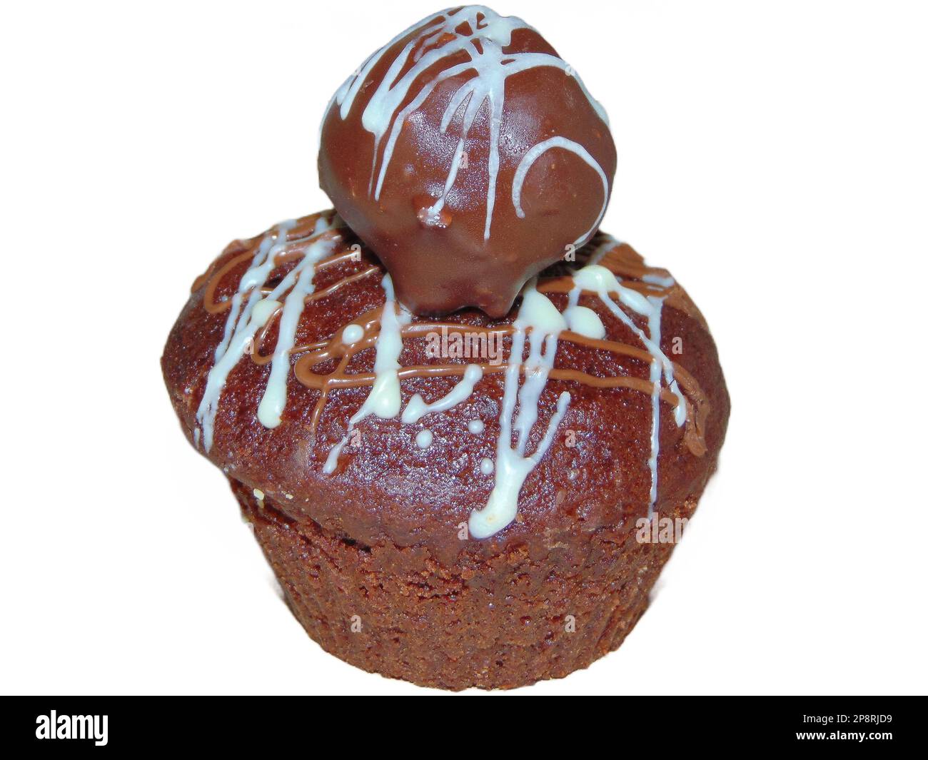 chocolate muffin isolated on white background Stock Photo