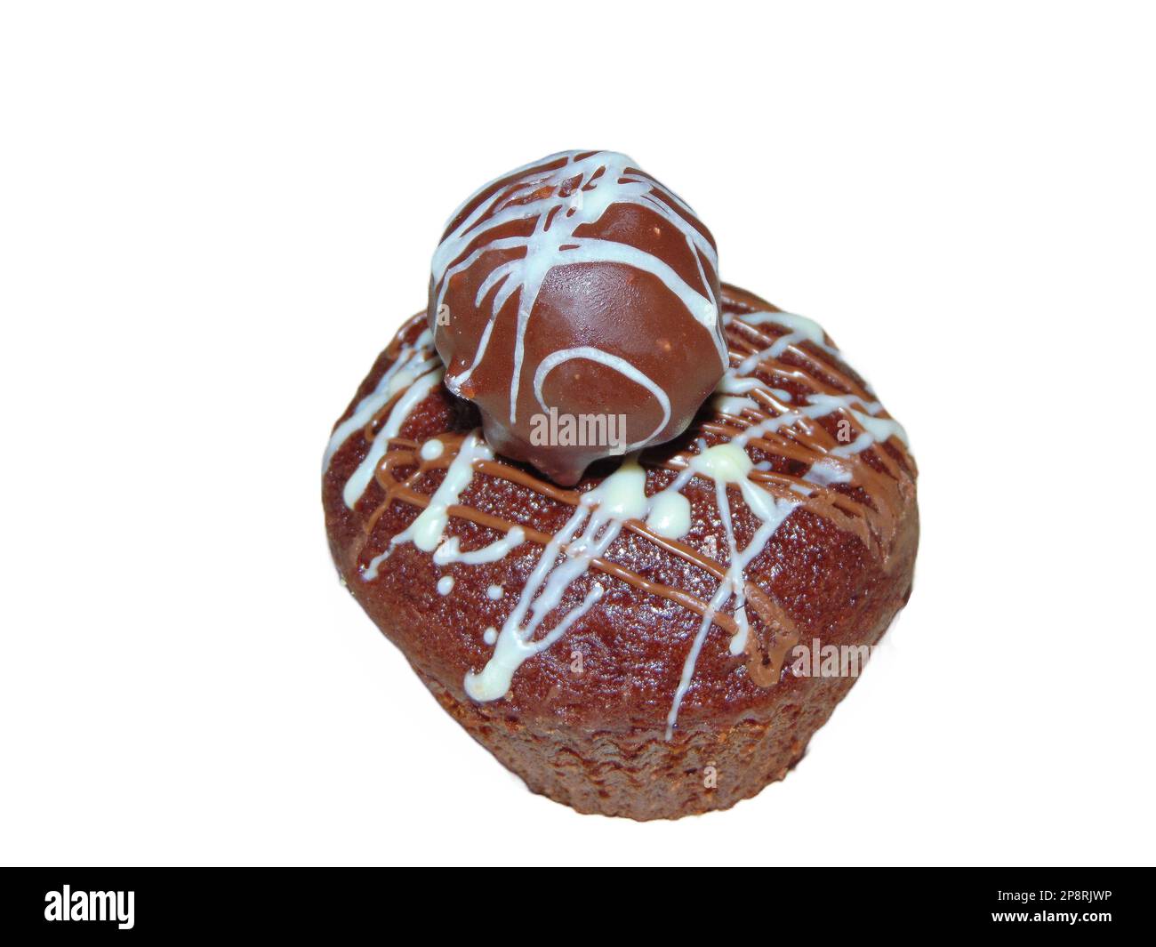 chocolate muffin isolated on white background Stock Photo
