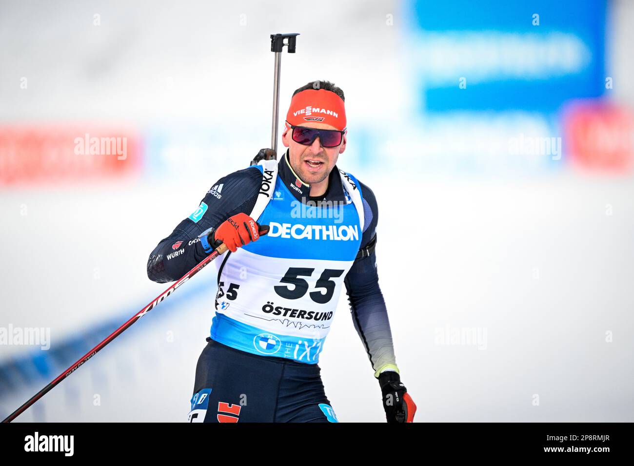 Philipp Nawrath of Germany crosses the finish line during the men's