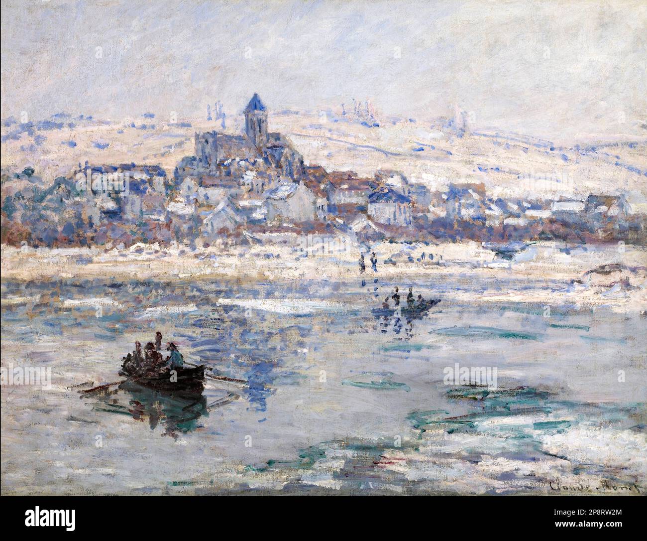 Vétheuil in Winter by Claude Monet (1840-1926), oil on canvas, c. 1878/9 Stock Photo