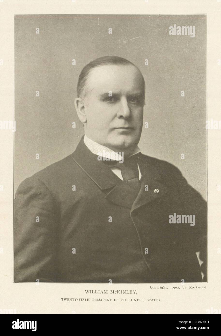 WILLIAM McKINLEY, TWENTY-FIFTH PRESIDENT of THE UNITED STATES. USA 1907 print Stock Photo