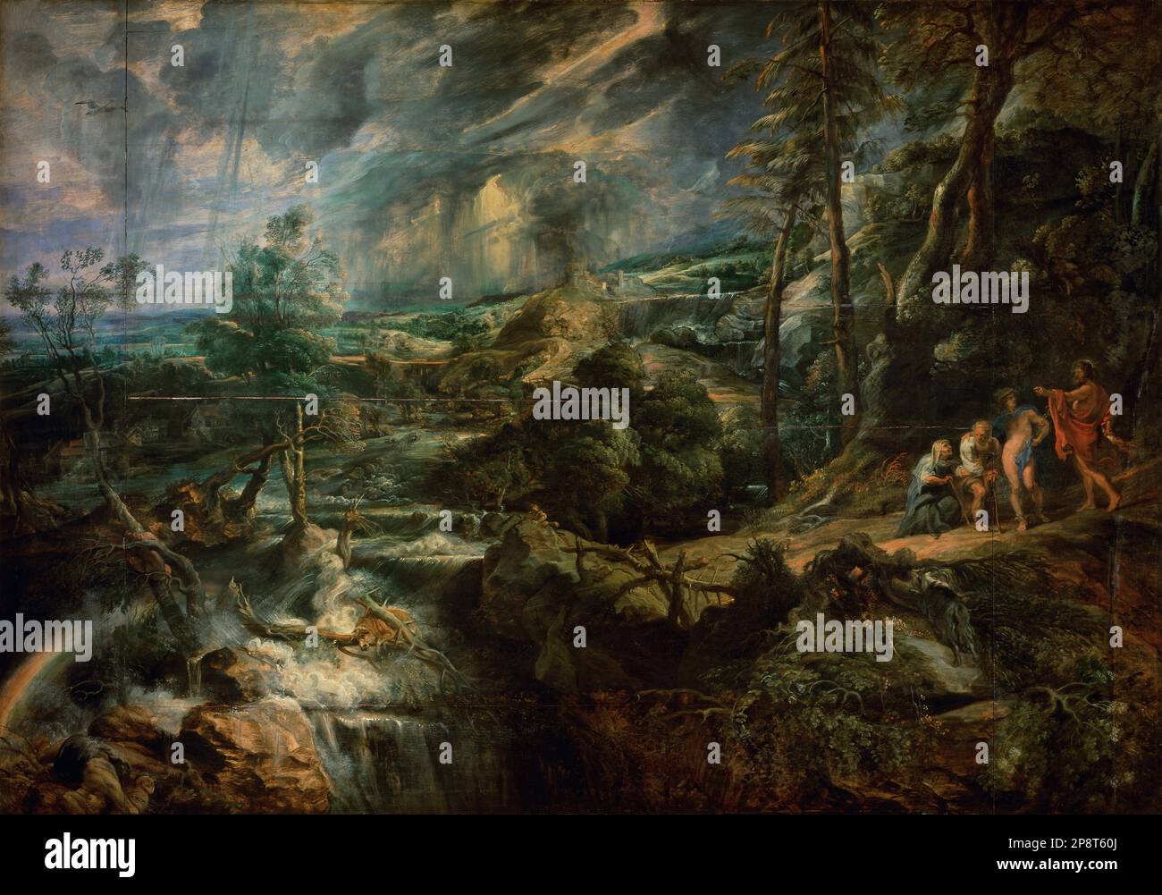 Gewitterlandschaft mit Philemon und Baucis circa 1620-1625 (dating controversial) by Peter Paul Rubens Stock Photo