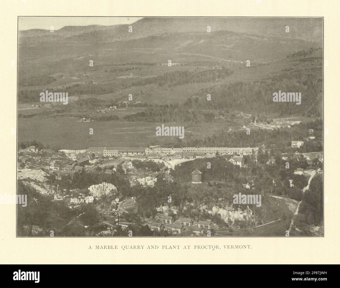 A Marble Quarry And Plant At Proctor, Vermont 1907 old antique print picture Stock Photo Alamy