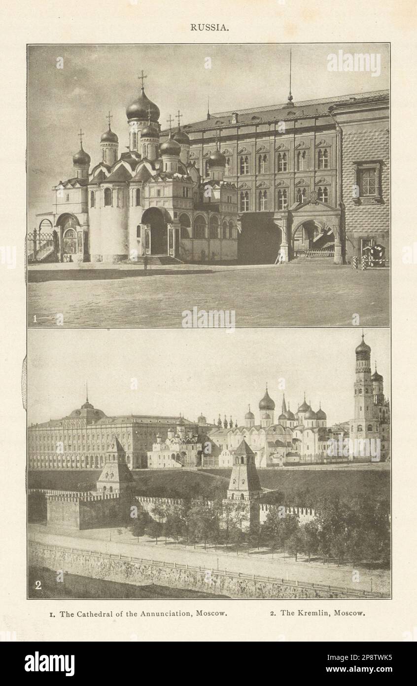 RUSSIA. The Cathedral of the Annunciation, Moscow. The Kremlin, Moscow 1907 Stock Photo