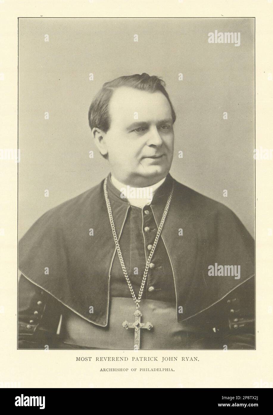 Most Reverend Patrick John Ryan. Archbishop of Philadelphia. Pennsylvania 1907 Stock Photo
