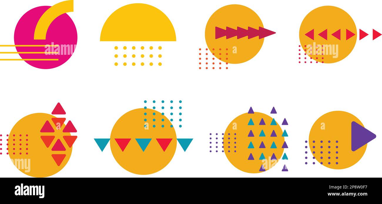 Vector Shape vector geometric shapes yellew purple Stock Vector Image & Art - Alamy