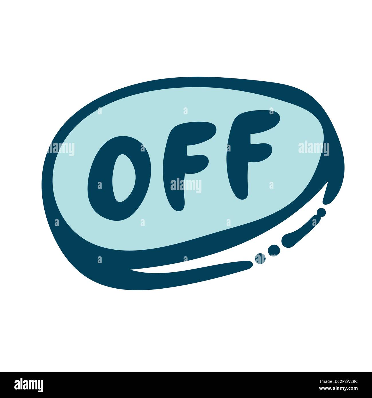 Off Toggle Switch Buttons with Lettering Modern Devices User Interface